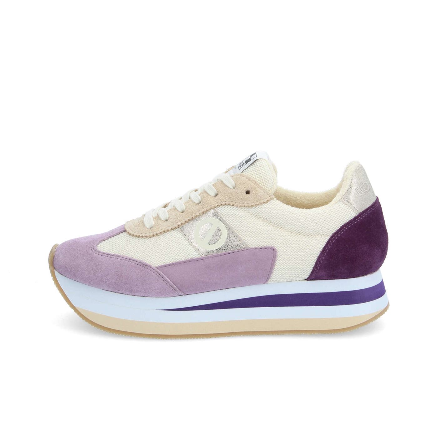 FLEX M JOGGER W - SUEDE/SDE/KNIT - LILAS/BEIGE/BLANC CASSE